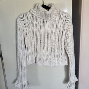 Chunku Knit Handmade Winter White Boho Sweater